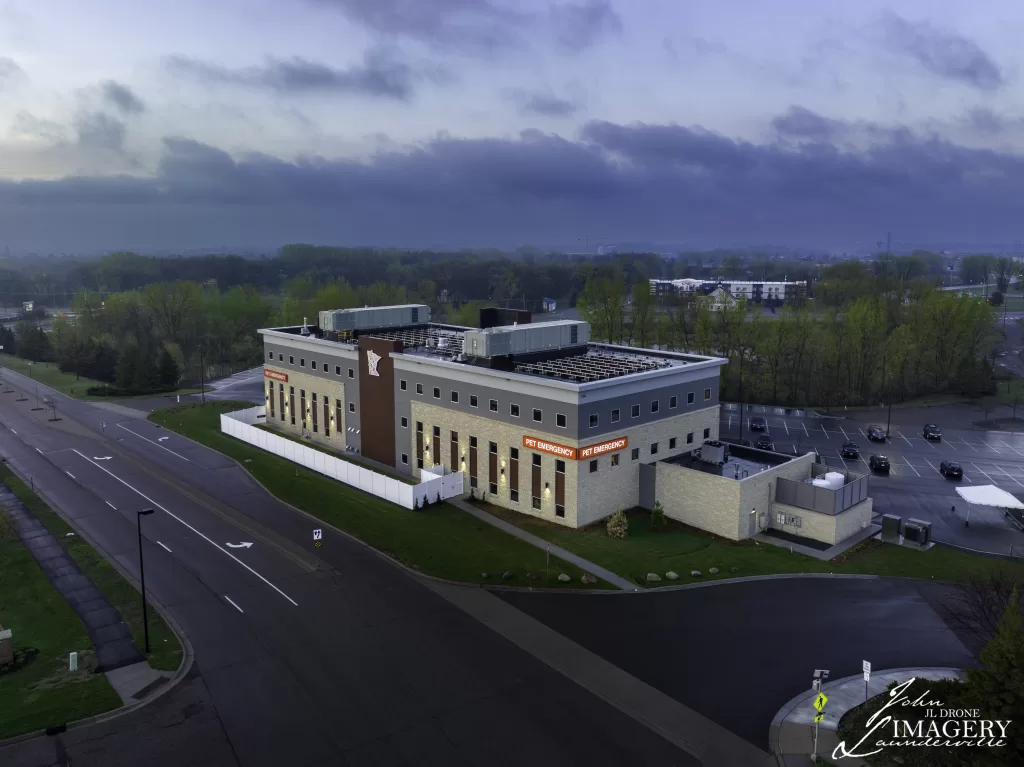 JL Drone Imagery, Animal Emergency & Referral Center of Minnesota, Oakdale Red Building