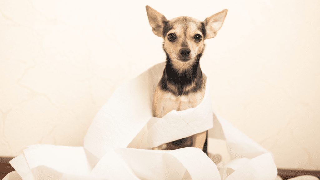 dog wrapped in toilet paper, diarrhea in pets, common causes, veterinary care, pet health, Animal Emergency & Referral Center of Minnesota