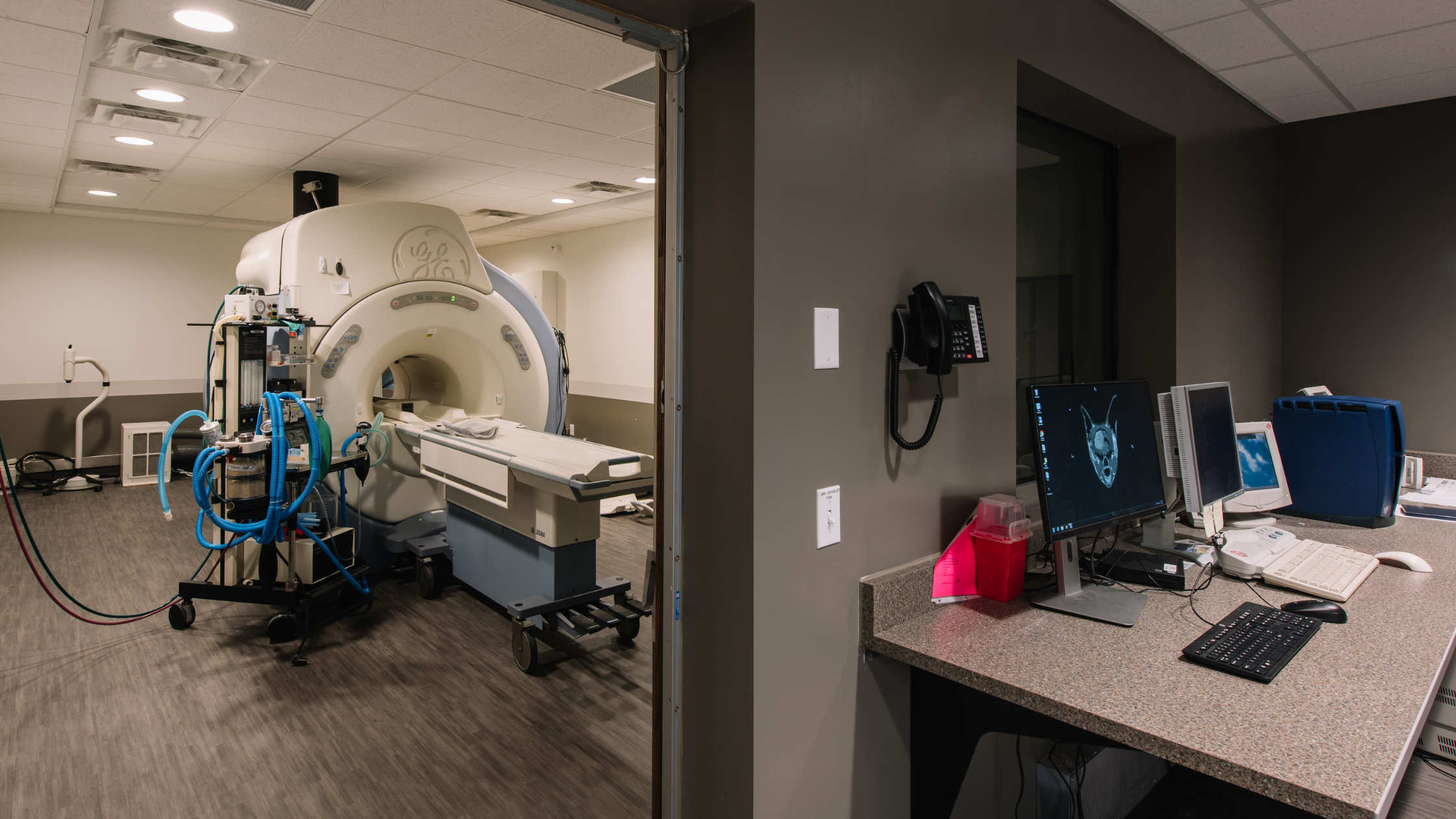 A veterinary MRI and viewing room, Animal Emergency & Referral Center of Minnesota, veterinary neurology 